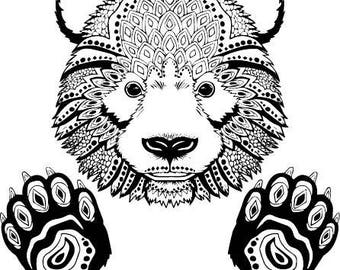 Free Free Mandala Panda Svg 16 SVG PNG EPS DXF File