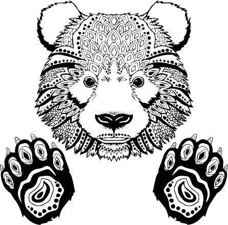 Download Panda svg Panda svg file for Cricut Zentangle svg Panda