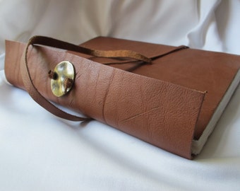 Leather journal. Handmade paper.
