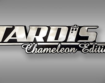 TARDIS Chameleon Edition Dr Who Car Emblem - Chrome Plastic Not a Decal / Sticker