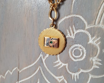 Vintage L.G. Balfour Necklace, Gold Filled, "M" Monogram Pendant