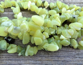 New Jade Chip Beads 34 Inch Strand 4-10 mm
