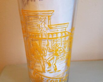 Vintage 1950's Wyatt Earp Drinking Glass