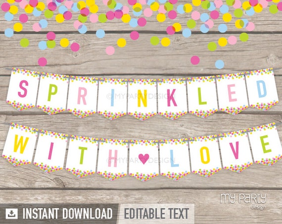 Baby Sprinkle Banner Baby Shower INSTANT DOWNLOAD