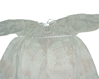 Crochet Christening Dress and Bonnet