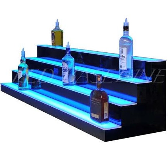 74 4 Step Led Lighted Bar Shelf Glass Bottle Display Like This Item