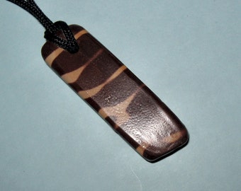 ZEBRASTONE PENDANT on black cord