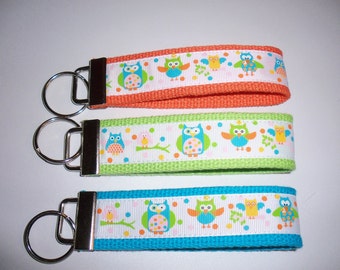 Fun Owls Key fob / Key chain / Luggage tag