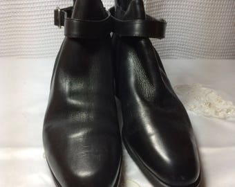 Black Leather Naturalizer Ankle Boots