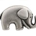 4 Jaybo Baby Elephant 3/4 inch ( 20 mm ) Metal Buttons Antique Silver Color