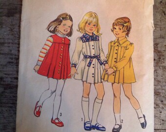 Vintage Simplicity Sewing Pattern 6584 Child's Dress Jumper Size 5