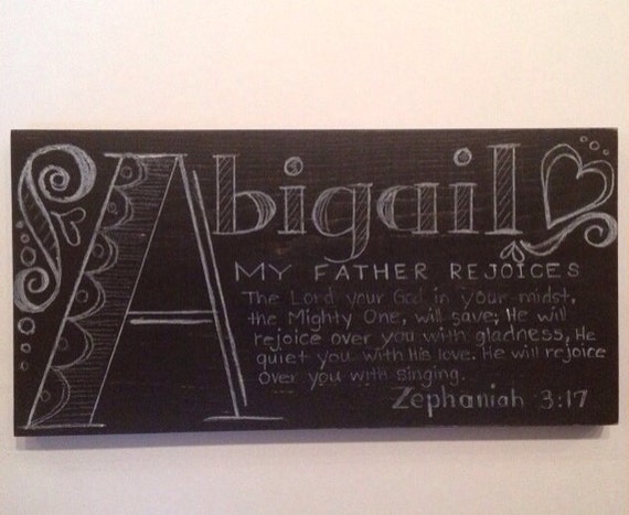 Custom Name Plaque with Meaning and Bible Verse