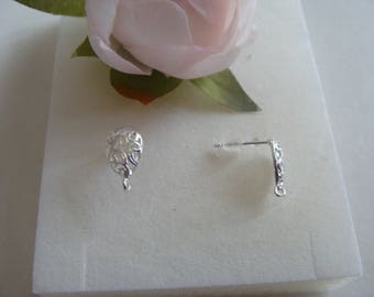 Copper Teardrop shape post earrings