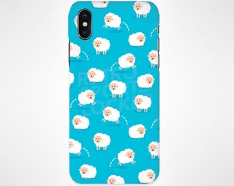 Sheep Blue Phone Case for iPhone and Samsung, iPhone X, 8, 7, 6, 6s, Plus, 5s, 5c, Samsung, S8