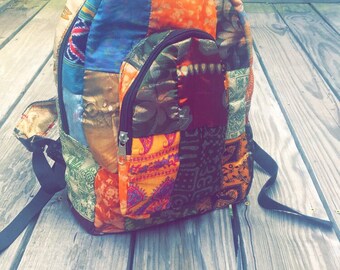 Indian Batik Patchwork Backpack