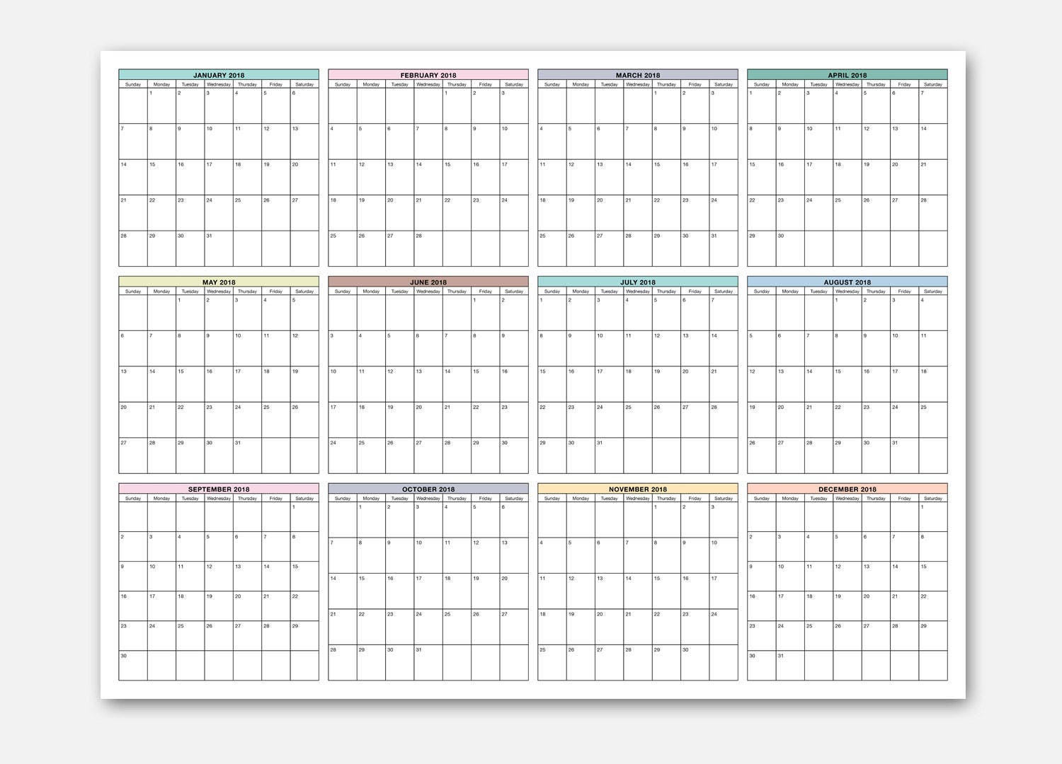 18x24 Wall Calendar 2018 Calendar At a Glance