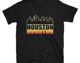 Houston Shirt Vintage Rainbow 3d Gift T-Shirt