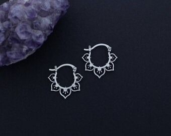 Mini Flower Hoops