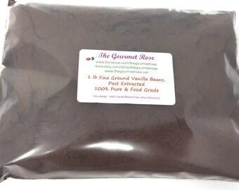 1 lb Fine GROUND VANILLA BEANS Specks Exhausted Post Extracted Bath Body Soaps Scrubs Garnish 100% Pure Natural Food Grade Culinary Bulk