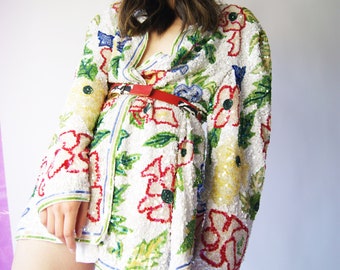 Sequined Silk Vintage Jacket