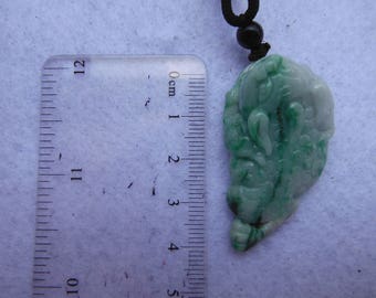 Burmese Jadeite Oval Animal Nicely Carved Necklace 4cm