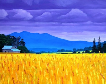 Wheat Fields Near Scravel Hill - Painting