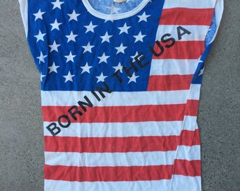 80's "Born in the USA" Cut-off Shirt