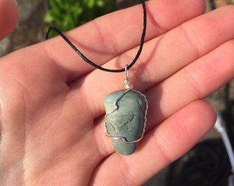 Wire Wrapped Stone Necklace