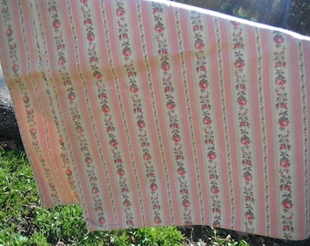 Vintage Pink Floral Feedsack Material - Pillowcase