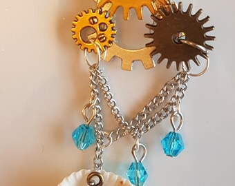 Steampunk Mermaid Brooch