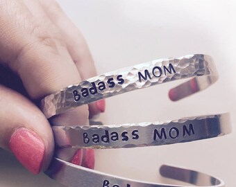 Badass Mom, Mother's Day Gift For Mom, Gift For Mom, Mom From Daughter, Gifts Under 10, Mom Gift, Mother's Bracelet, Unique Present