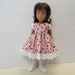 Pretty Red-White and Black Cotton Apple Hearts Dress for 16" Sasha Dolls