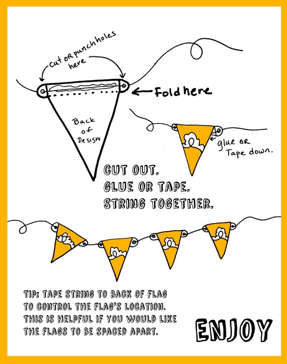 printable diy time to celebrate banner flags