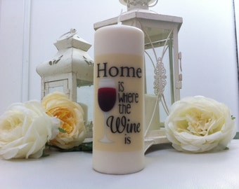 Candle personalized with text and image of your choice.