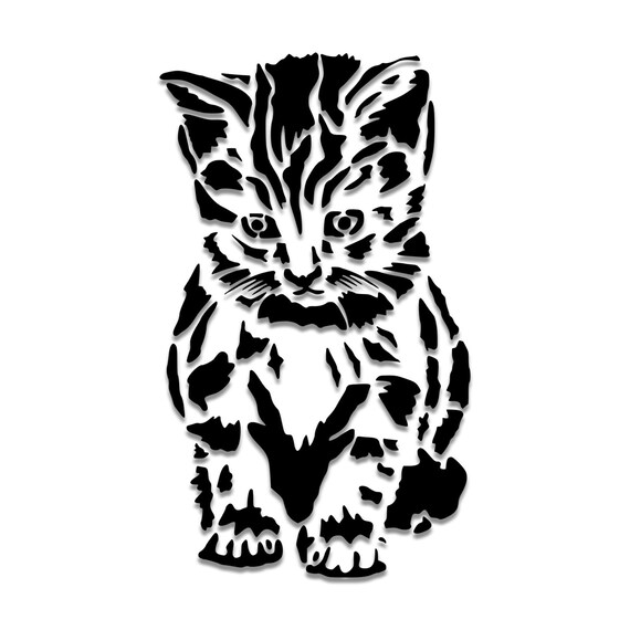 Kitten Baby Cat Stencil Wood Sign Wall Decor Kitten Baby Cat Stencil Wood Sign Wall Decor