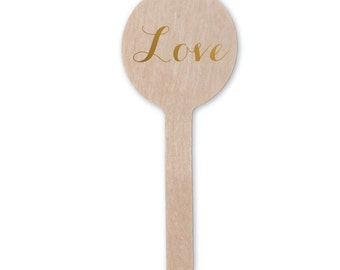 Love Drink Stir Sticks
