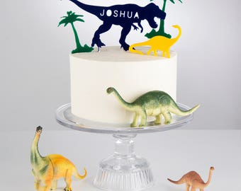 Personalised Dinosaur Cake Topper Scene