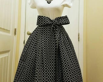 Black and white Midi skirt, midi skirt, pleated midi skirt