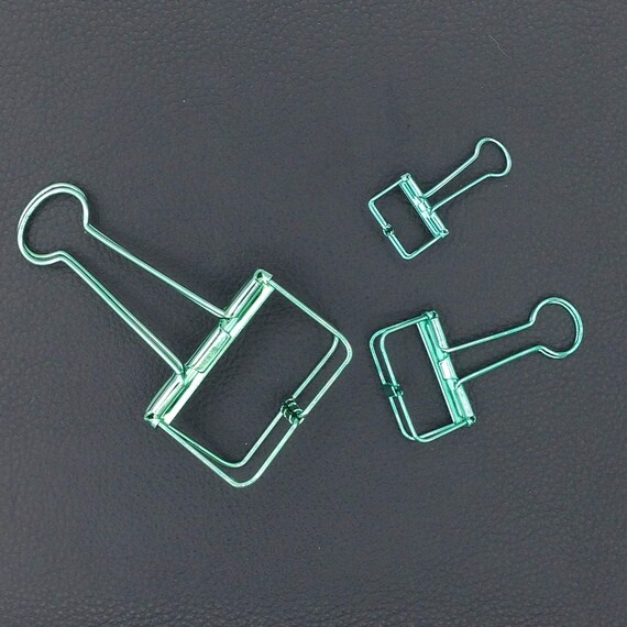 Paper clips pastel vert trombones scrapbooking planner