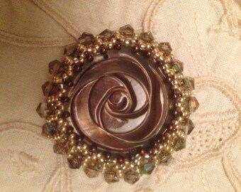 Ring mother of Pearl and beads