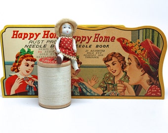 Happy Home Needle Books*Set of 2 Needle Packs*Vintage Sewing Supplies