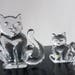 Reserved for MJP !!! Kosta Boda by Bertil Vallien / atr Lisa Larson Zoo. Excellent Scandinavian art crystal glass cats