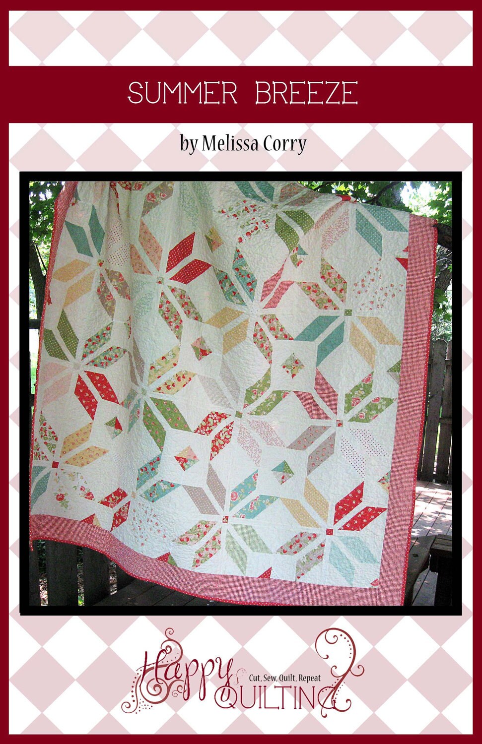 Summer Breeze PDF Quilt Pattern with 4 size options