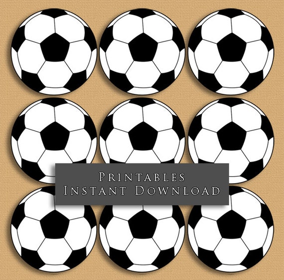 2.5 Soccer Ball Printable Cupcake Toppers Sports Theme