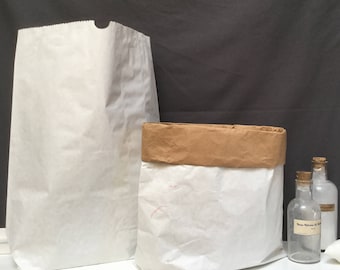 Paperbag kraft - Plain white - MEDIUM SIZE