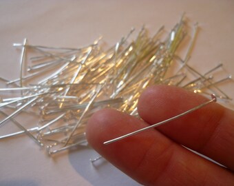 BULK 300 Headpins 30mm Silver Plated - FD1211