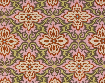 Amy Butler OOP Fabric for Rowan - Lotus Collection - Temple Garland AB20 in Pink - Tea Box Color Story - 1-7/8 Yards