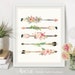 Printable wall Art Instant Download Romantic Flower ARROWS art print arrows watercolor artwork Home, teen room office decor. ArtCult designs