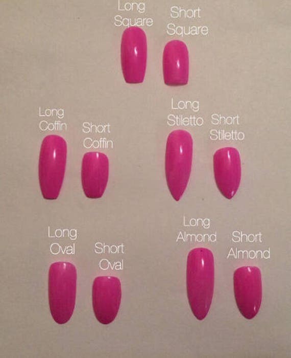 Nail Sizing Chart| Press On Nails |Any Shape and Size | Fake False Glue ...