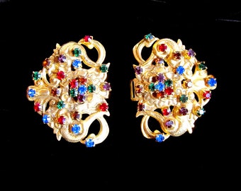 Gold Tone Buckle with Rhinestones